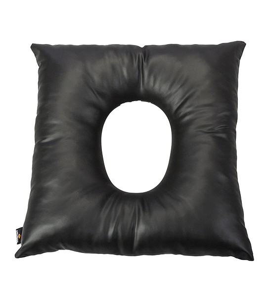 Подушка от пролежней мягкая квадратная с отверстием, черная